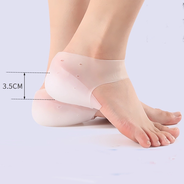 3.5cm Height Increase Heel Socks – Invisible Silicone Gel Pads