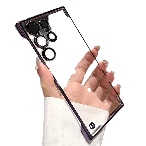 Suitable Phone Case with Built-In Lens Film Samsung Ultra Series Electroplated High-Transparency Protective Case