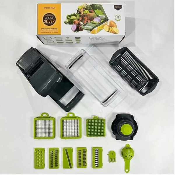 Kitchen Ideas 16-in-1 Multifunctional Veggie Slicer & Chopper Set