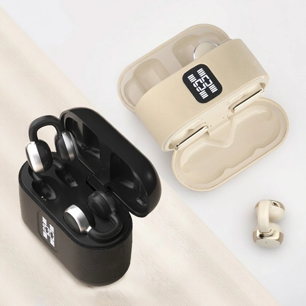 Q16 Ear Clip Semi-In-Ear Wireless Bluetooth Headphones with Dual Charging Case